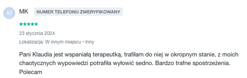 Opinia klientki 11
