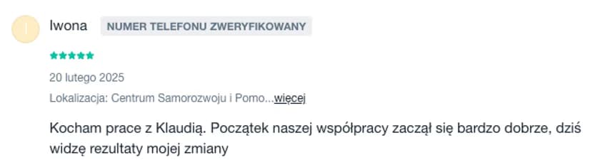 Opinia klientki 5