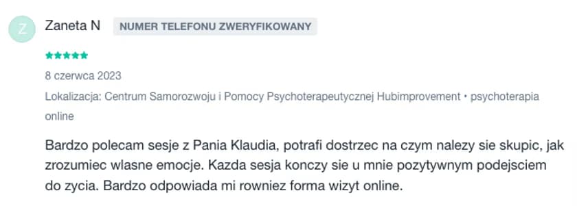 Opinia klientki 9